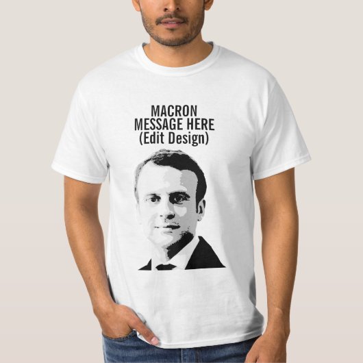 PERSONALISIERTES EMMANUEL-MACRON T-Shirt (Vorderseite)