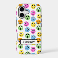 Personalisiertes Emojis sieht farbenfroh Gemustert