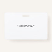 Personalisiertes Emotionale Unterstützung Dog Foto Ausweis (Rückseite)