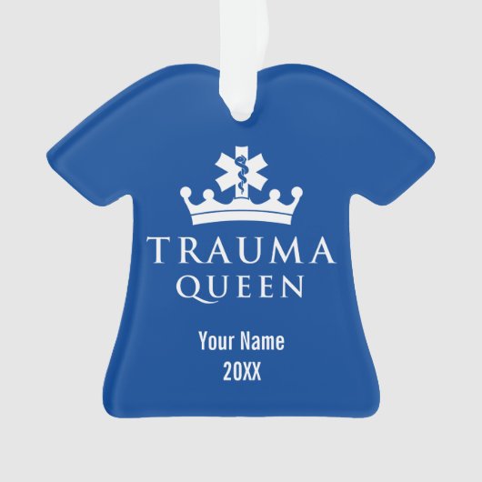 Personalisiertes EMS EMT Paramedium Trauma Queen Ornament (Vorderseite)