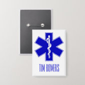 Personalisiertes EMT-Star of Life-Symbol Button (Vorderseite/Rückseite)
