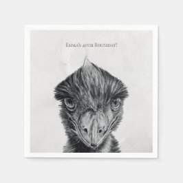 Personalisiertes Emu-Taschentuch | Individuelle Ge Serviette