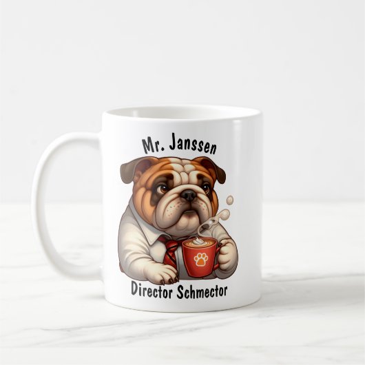 Personalisiertes englisches Bulldog Coffee Tasse F (Links)