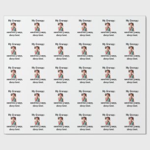Personalisiertes Enkelin-Opa-Foto Geschenkpapier