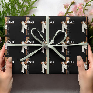 Personalisiertes Er ist auferstanden Vintage-Oster Geschenkpapier