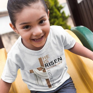 Personalisiertes Er ist auferstanden Vintage-Oster Kleinkind T-shirt