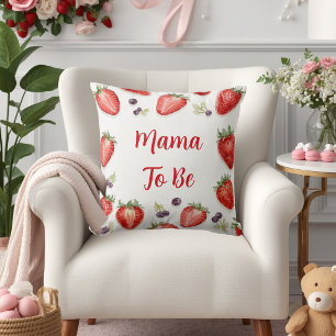 Personalisiertes Erdbeerbaby-Shower-Mama-to-Be Kissen