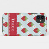 Personalisiertes ErdbeereiPhone 5 Fall-Blau Case-Mate iPhone Hülle (Rückseite (Horizontal))