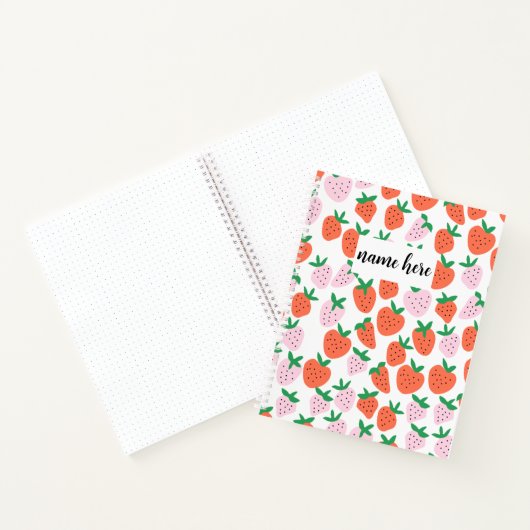 Personalisiertes Erdbeeren-Notebook Notizblock (Innenseite)