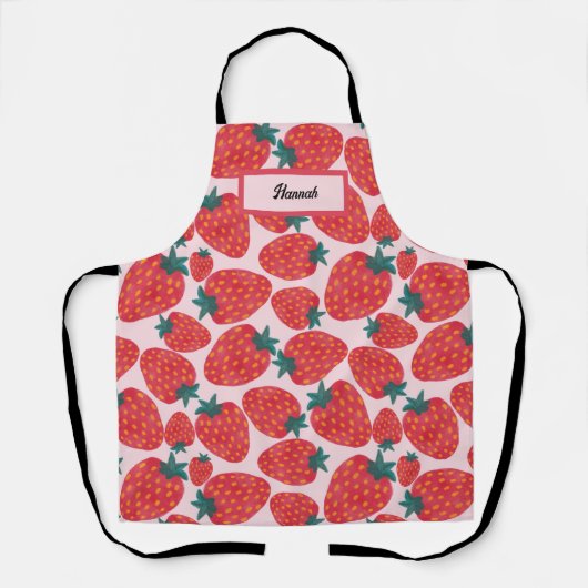 Personalisiertes Erdbeerfeld Schürze (Vorderseite)