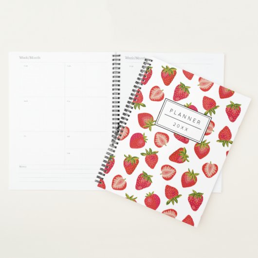 Personalisiertes Erdbeermuster 2023 Planer (Anzeige)