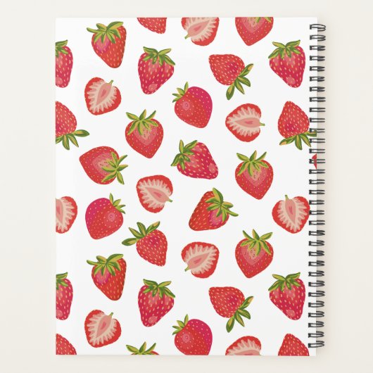 Personalisiertes Erdbeermuster 2023 Planer (Rückseite)