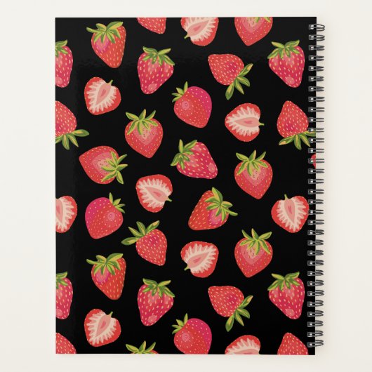 Personalisiertes Erdbeermuster 2023 Planer (Rückseite)