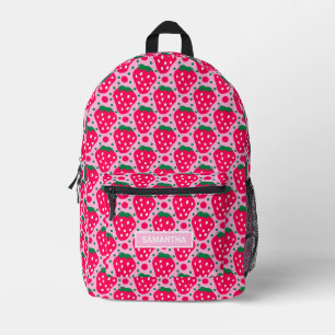 Personalisiertes Erdbeermuster Bedruckter Rucksack