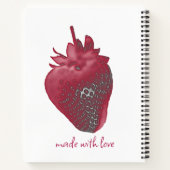 Personalisiertes Erdbeerrezept Notizblock (Rückseite)