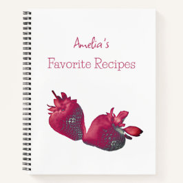 Personalisiertes Erdbeerrezept Notizblock