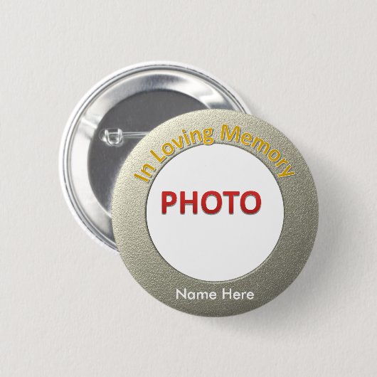 Personalisiertes ErinnerungsFoto Button (Vorne & Hinten)