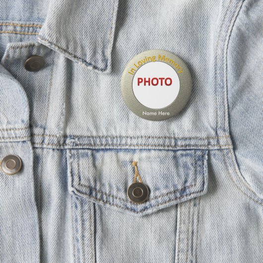 Personalisiertes ErinnerungsFoto Button (Beispiel)