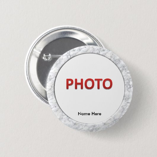 Personalisiertes ErinnerungsFoto Button (Vorne & Hinten)