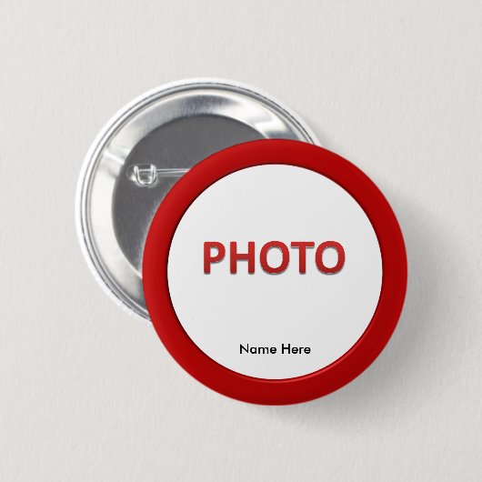 Personalisiertes ErinnerungsFoto Button (Vorne & Hinten)