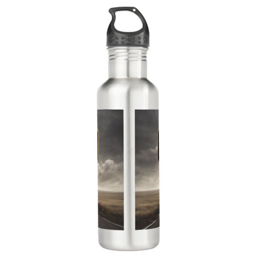 Personalisiertes Erlebnis beim Radfahren Edelstahlflasche (Rückseite)