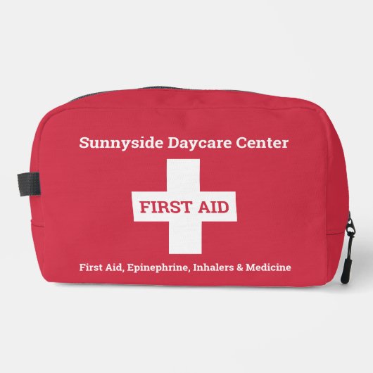 Personalisiertes Erste Hilfe Kit Rote Tote Tasche (Vorderseite)