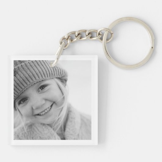 Personalisiertes Erstellen eines eigenen Fotos Schlüsselanhänger (Rückseite)