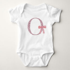 Personalisiertes erstes Baby Girl "O" Baby Strampler