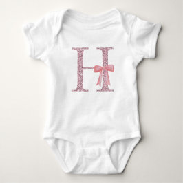 Personalisiertes erstes Baby Mädchen "H" Baby Strampler
