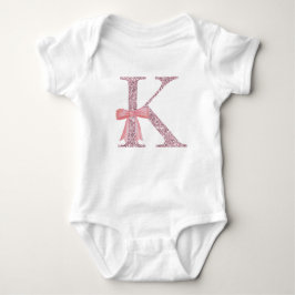 Personalisiertes erstes Baby Mädchen "K" Baby Strampler