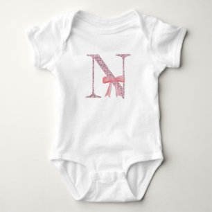Personalisiertes erstes Baby Mädchen "N" Strampler