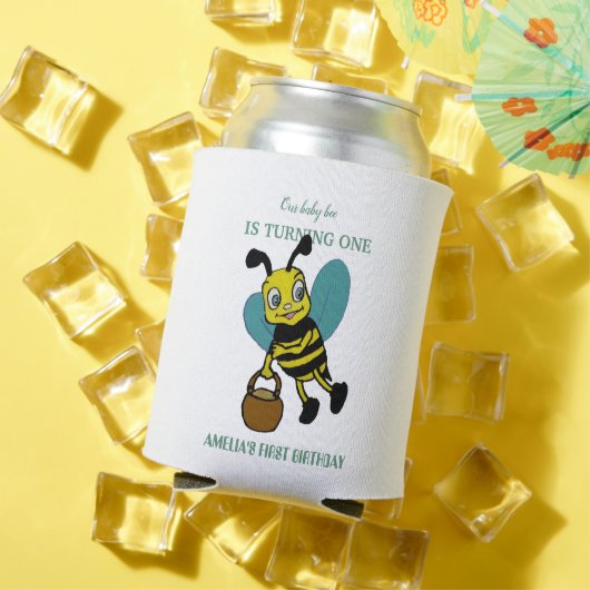 Personalisiertes erstes Geburtsjahr 1. Geburtstag Dosenkühler (In Situ Sommer)