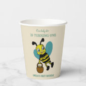 Personalisiertes erstes Geburtsjahr 1. Geburtstag Pappbecher (Rückseite)