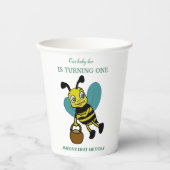 Personalisiertes erstes Geburtsjahr 1. Geburtstag  Pappbecher (Vorderseite)