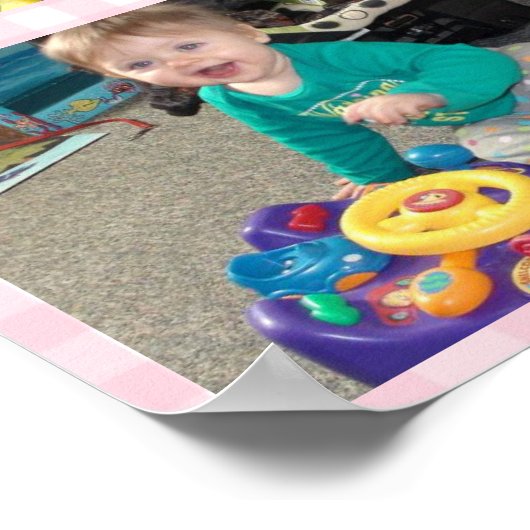 Personalisiertes erstes Jahr Collage Baby Foto Pos Poster (Ecke)