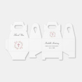 Personalisiertes Erstes Kommunionrosa Blumenkreuz Geschenkschachtel (Ungefaltet)