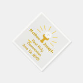 Personalisiertes erstes Kommunizpapier Napkin Serviette (Ecke)