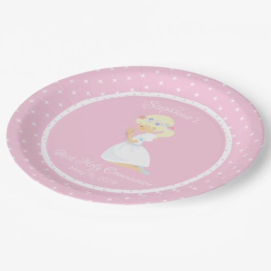 Personalisiertes erstes pappteller (Schrägansicht)