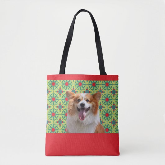 Personalisiertes Erstes Tier Foto Geschenke Hund L Tasche (Vorderseite)