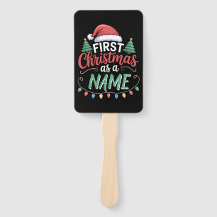 Personalisiertes erstes Weihnachten als Familie pa Fächer