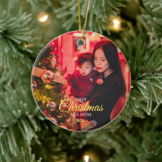 Personalisiertes Erstes Weihnachten als MAMA mit e Keramik Ornament (Baum)