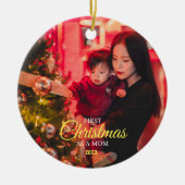 Personalisiertes Erstes Weihnachten als MAMA mit e Keramik Ornament (Vorne)