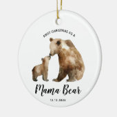 Personalisiertes erstes Weihnachten als Mutter Keramik Ornament (Links)