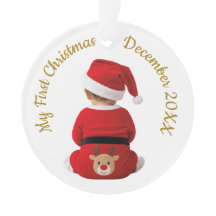 Personalisiertes erstes Weihnachten des Babys Acry