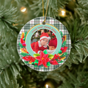 Personalisiertes erstes Weihnachten des Babys   Be Keramik Ornament