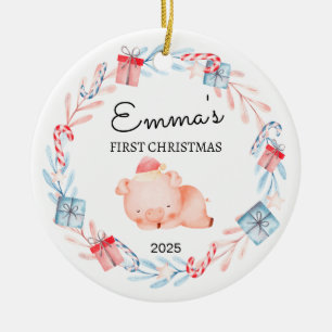 Personalisiertes erstes Weihnachten des Babys, Sch Keramik Ornament