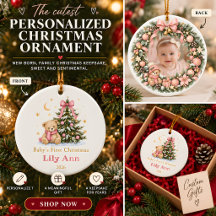 Personalisiertes erstes Weihnachten Foto für Baby