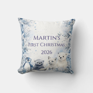 Personalisiertes erstes Weihnachten für Babys Kissen
