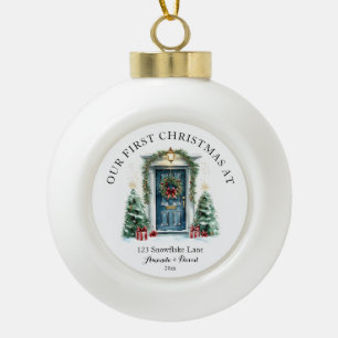Personalisiertes erstes Weihnachten in unserem neu Keramik Kugel-Ornament