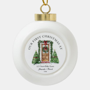 Personalisiertes erstes Weihnachten in unserem neu Keramik Kugel-Ornament